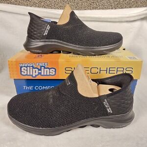 Sketchers Slip Ins Go Walk 7 Springtime Black Womans Sz 10 New In Box